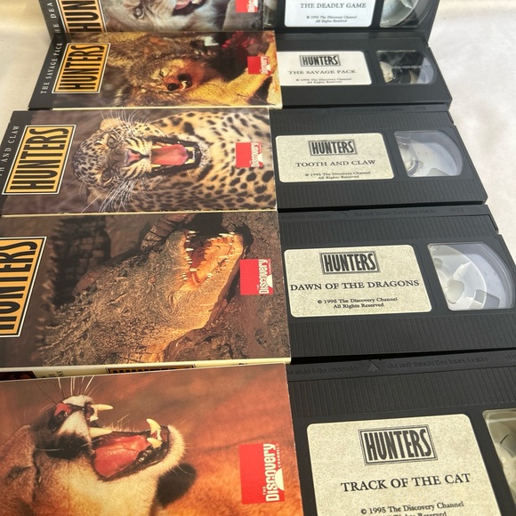 The Discovery Channel VHS Video 5 pc lot of HUNTERS - Picture 2 of 2